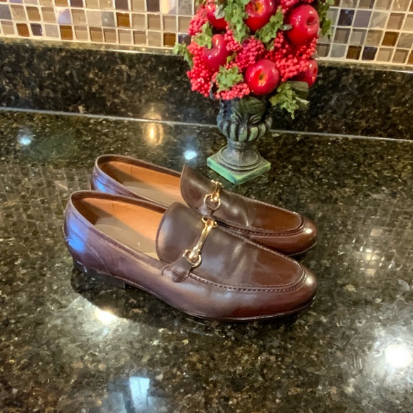 Saks Fifth Avenue Brown Leather Mens Slip on Shoes. Sz. 10.5 main image 3